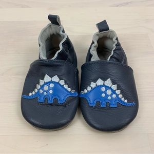 3 for $20 Joe Fresh Leather Slippers with Dinosaurs Sz 0-6m